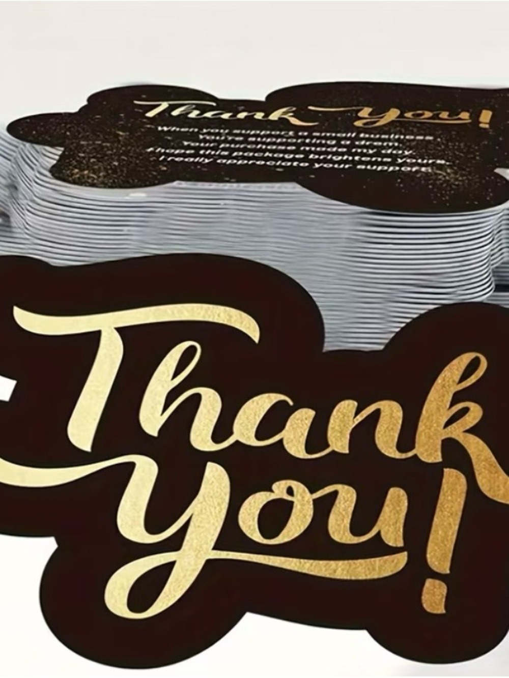 100pcs Unique Thank You Cards